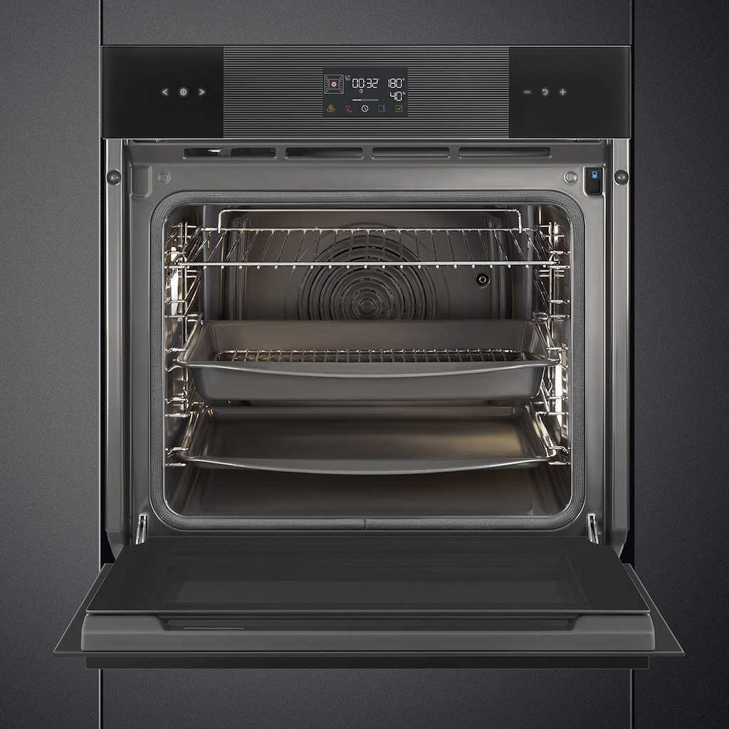 Smeg SOP6102S2PB3 60cm Linea Pyrolytic SteamOne Oven, Black - Image 3