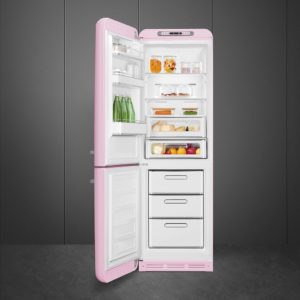 Smeg FAB32LPK5 60cm 50s Style Left Hand Hinge Fridge over Freezer, Pink - Image 3