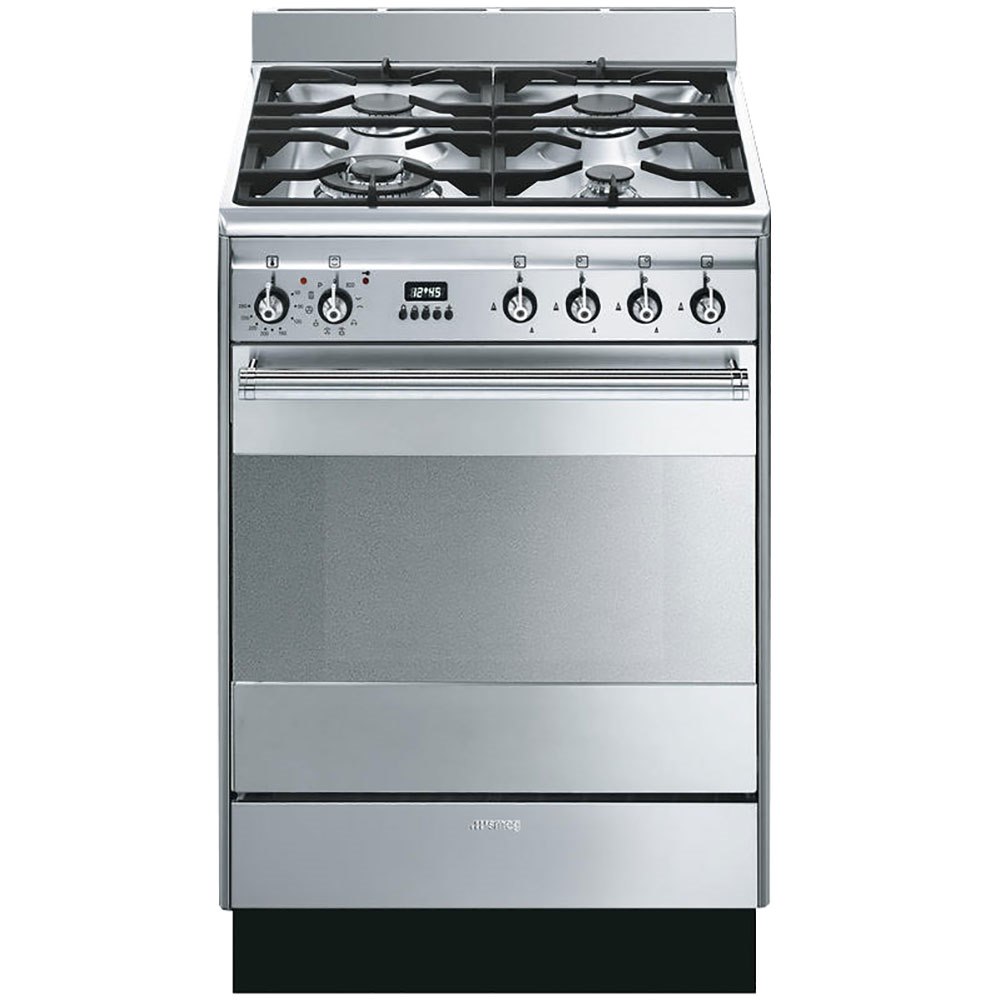 Smeg SUK61PX8 60cm Concert Dual Fuel Cooker, Stainless Steel - Image 2