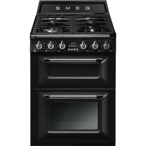 Smeg TR62BL 60cm Victoria Dual Fuel Cooker, Black