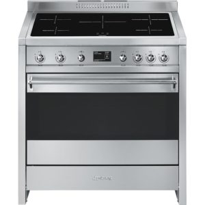 Smeg A1PYID-9 90cm Opera Electric Range Cooker, Stainless Steel