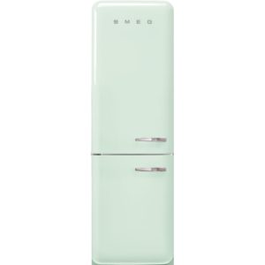 Smeg FAB32LPG5UK 60cm 50s Style Left Hand Hinge Fridge over Freezer, Pastel