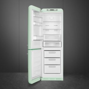 Smeg FAB32LPG5UK 60cm 50s Style Left Hand Hinge Fridge over Freezer, Pastel - Image 2