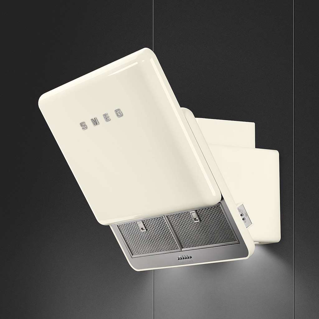 Smeg KFAB75CR 75cm 50s Style Retro Angled Hood, Cream - Image 8