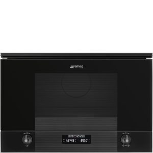 Smeg MP122B3 Linea 22 Litre Built In Microwave with Grill , Black