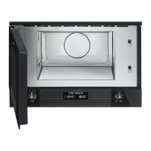 Smeg MP122B3 Linea 22 Litre Built In Microwave with Grill , Black - Image 2