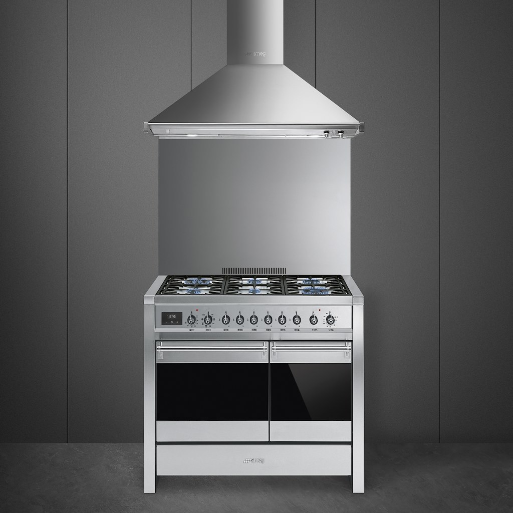 Smeg A2-81 100cm Opera Dual Fuel Range Cooker, Stainless Steel - Image 2