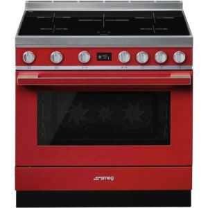 Smeg CPF9IPR 90cm Portofino Electric Range Cooker, Red