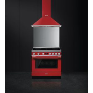 Smeg CPF9IPR 90cm Portofino Electric Range Cooker, Red - Image 2