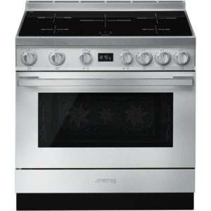 Smeg CPF9IPX 90cm Portofino Electric Range Cooker, Stainless Steel