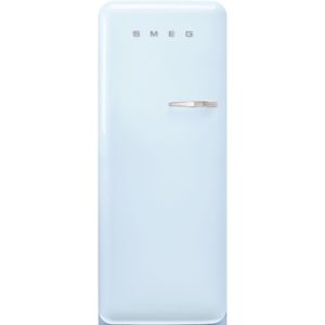 Smeg FAB28LPB5UK 60cm 50s Style Left Hand Hinge Fridge with Icebox, Pastel Blue