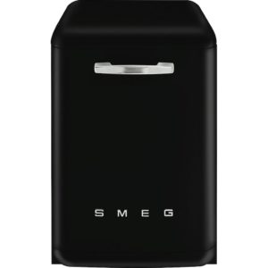 Smeg DFFABBL 60cm 50s Style Freestanding Dishwasher, Black