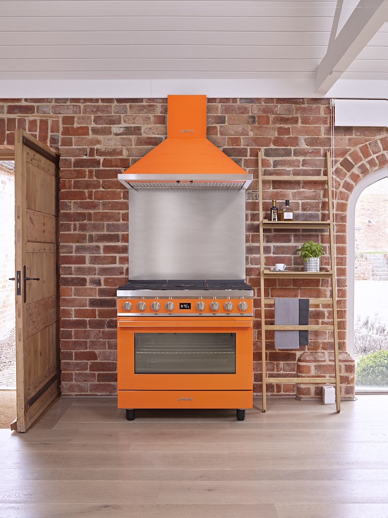 Smeg CPF9GPOR 90cm Portofino Dual Fuel Range Cooker, Orange - Image 5
