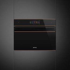 Smeg SF4606WMCNR Combi-Microwave Oven, Black - Image 3