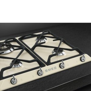 Smeg SR964PGH 60cm Victoria Gas Hob, Cream - Image 2