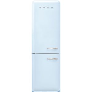 Smeg FAB32LPB5UK 60cm 50s Style Left Hand Hinge Fridge Freezer, Pastel Blue