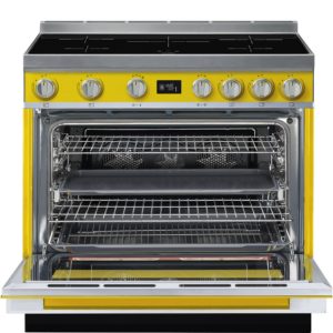 Smeg CPF9IYW 90cm Portofino Electric Range Cooker, Yellow - Image 2