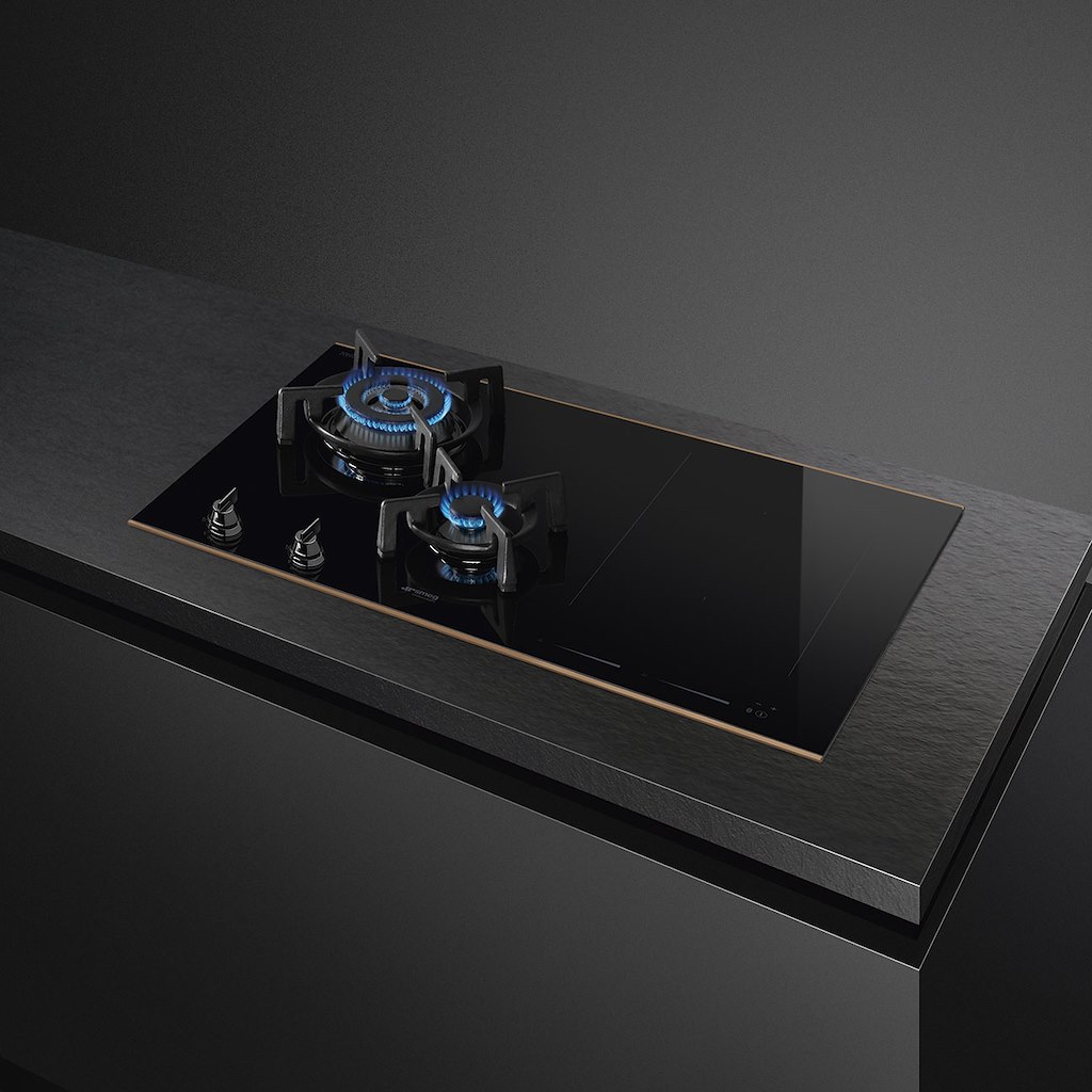 Smeg PM6743R 75cm Dolce Stil Novo Mixed Fuel Hob with Copper Trim - Image 2