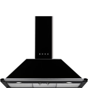 Smeg KT90BLE 90cm Victoria Chimney Hood, Black