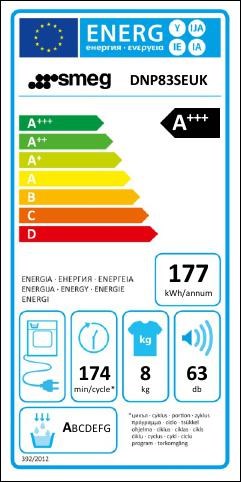Smeg DNP83SEUK 60cm 8kg Heat Pump Condenser Tumble Dryer, White - Image 3