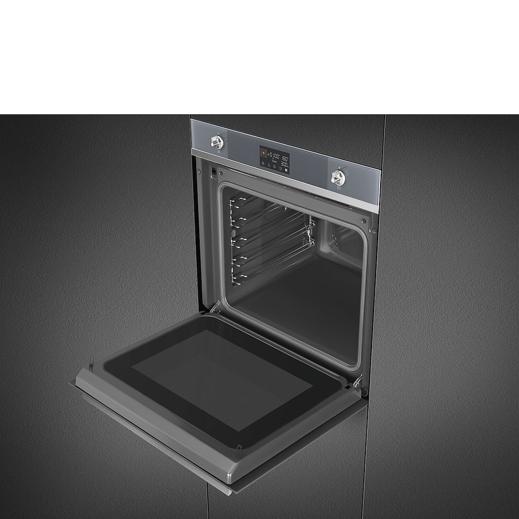 Smeg SO6102M2S 60cm Linea Speedwave XL Combi Microwave, Silver Glass - Image 7