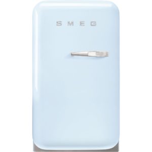 Smeg FAB5LPB5 40cm 50s Style Small Left Hand Hinge Minibar, Pastel Blue