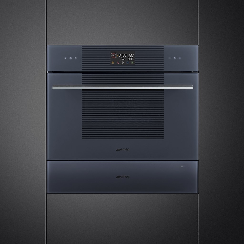Smeg SO4102M1G 45cm Linea Combi Microwave, Neptune Grey - Image 2