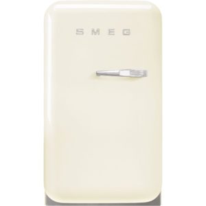 Smeg FAB5LCR5 40cm Small 50s Style Left Hand Hinged Minibar, Cream