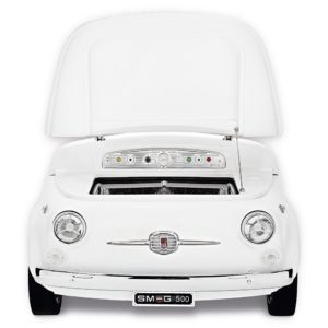 Smeg SMEG500B 50s Retro Style FIAT 500 Refrigerator, White - Image 2