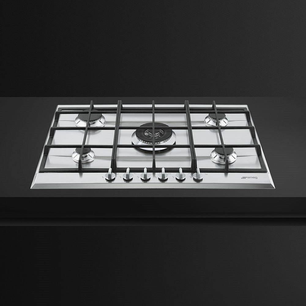 Smeg P272XGH 75cm Cucina Gas Hob, Stainless Steel - Image 2