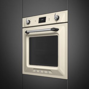 Smeg SOP6900TP 60cm Victoria Pyrolytic Single Oven, Cream - Image 2