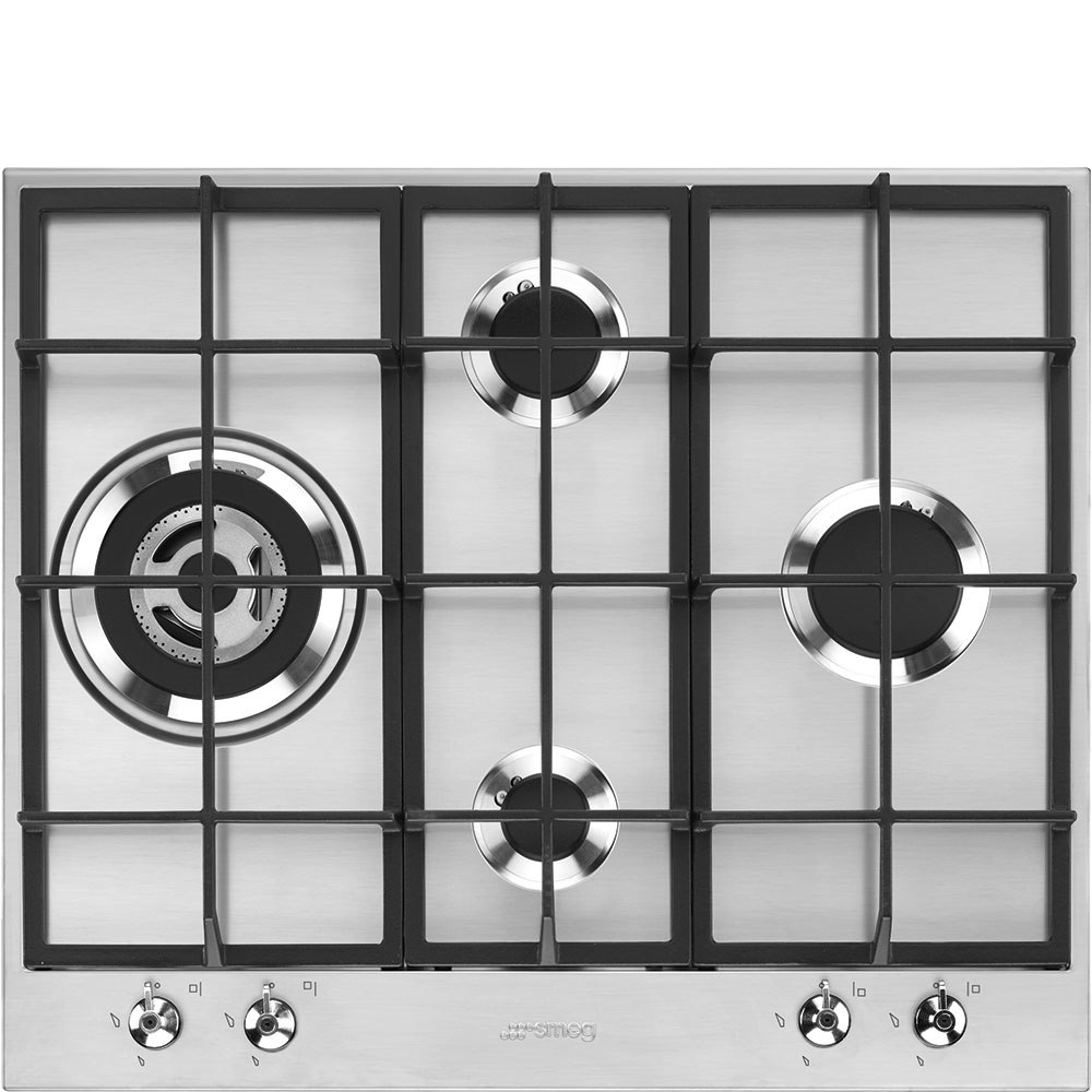 Smeg PX364L 60cm Classic Gas Hob, Stainless Steel
