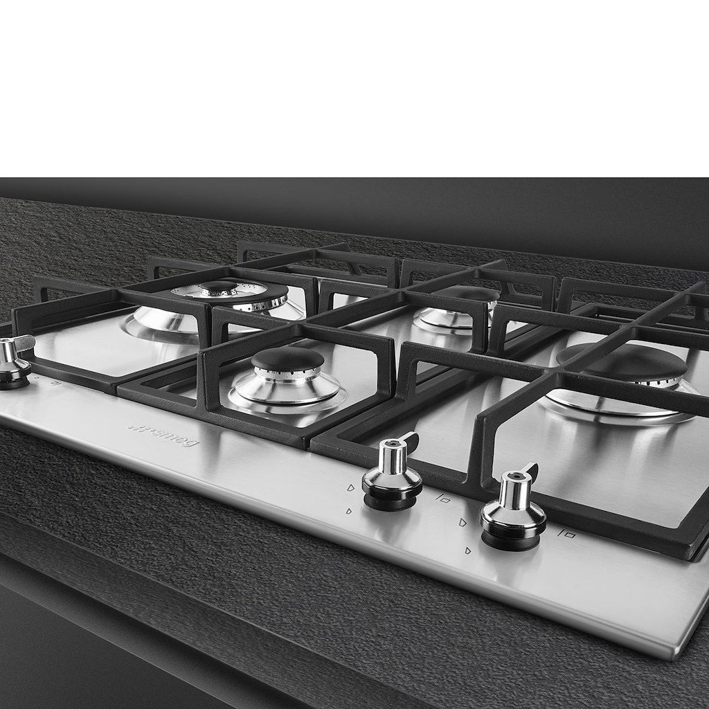 Smeg PX364L 60cm Classic Gas Hob, Stainless Steel - Image 4