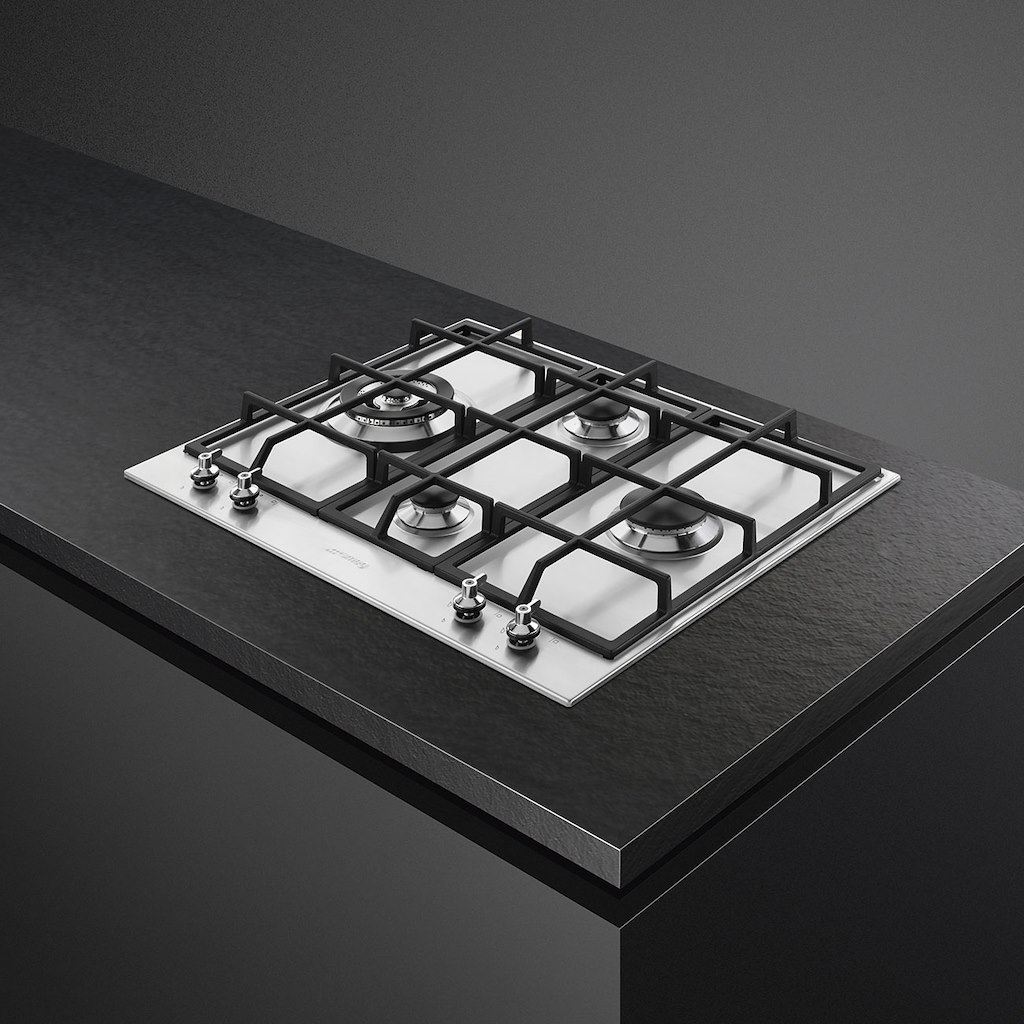 Smeg PX364L 60cm Classic Gas Hob, Stainless Steel - Image 5