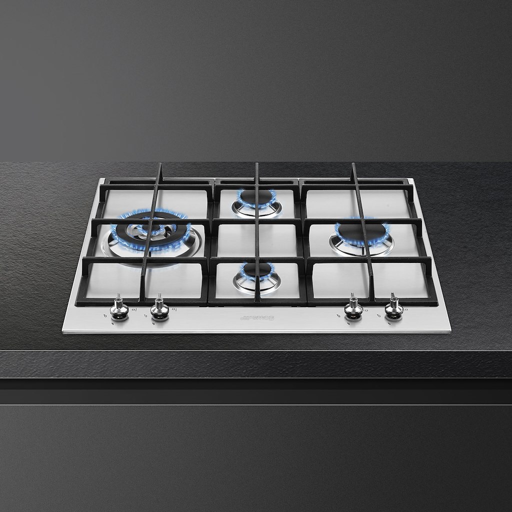 Smeg PX364L 60cm Classic Gas Hob, Stainless Steel - Image 8