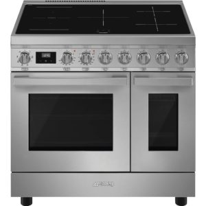 Smeg CPF92IMX 90cm Portofino Electric Range Cooker, Stainless Steel