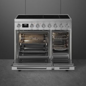 Smeg CPF92IMX 90cm Portofino Electric Range Cooker, Stainless Steel - Image 2