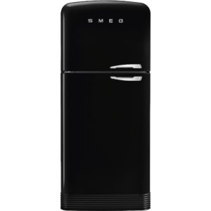 Smeg FAB50LBL5 80.4cm 50s Style Left Hand Hinge Fridge Freezer, Black