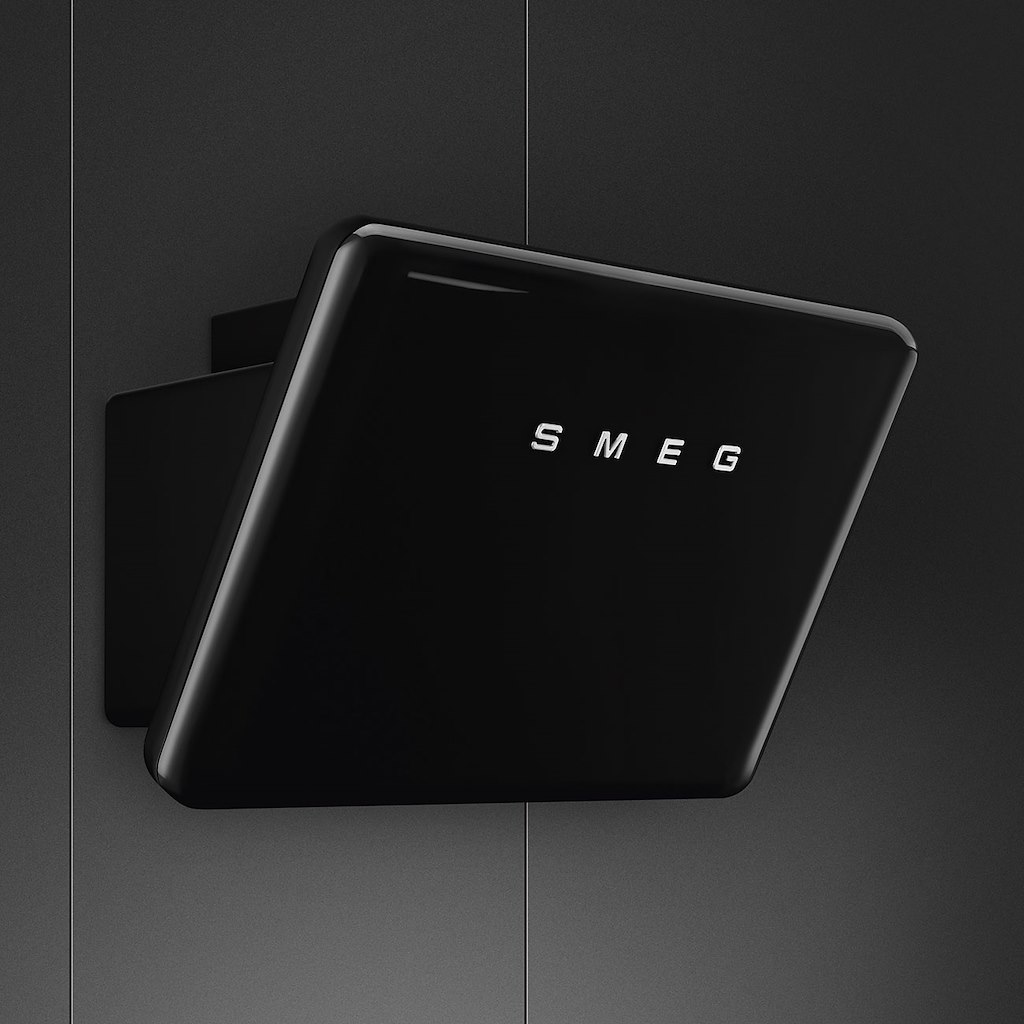 Smeg KFAB75BL 75cm 50s Style Retro Angled Hood, Black - Image 4