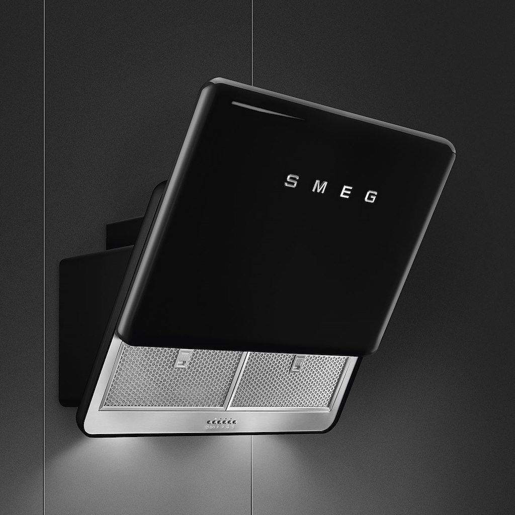 Smeg KFAB75BL 75cm 50s Style Retro Angled Hood, Black - Image 5