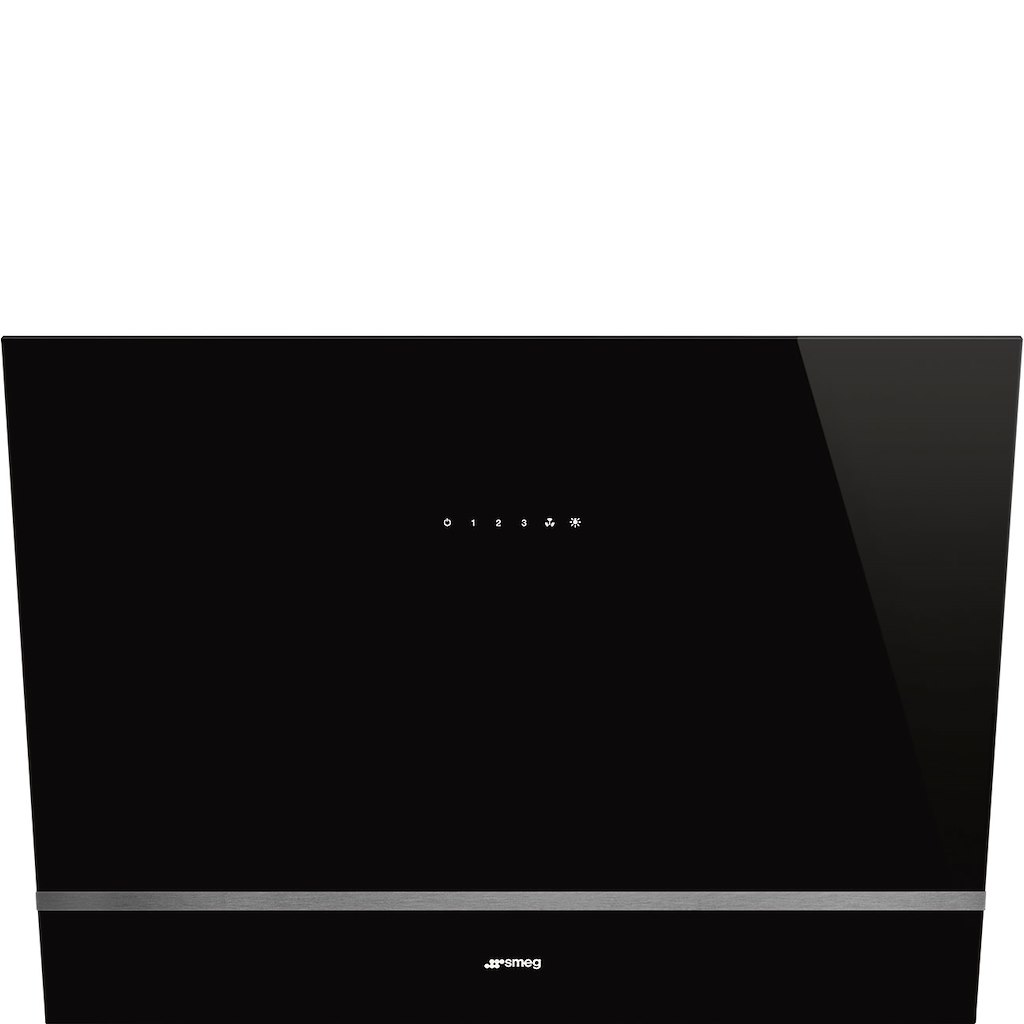 Smeg KV28N 80cm Angled Chimney Hood, Black - Image 2