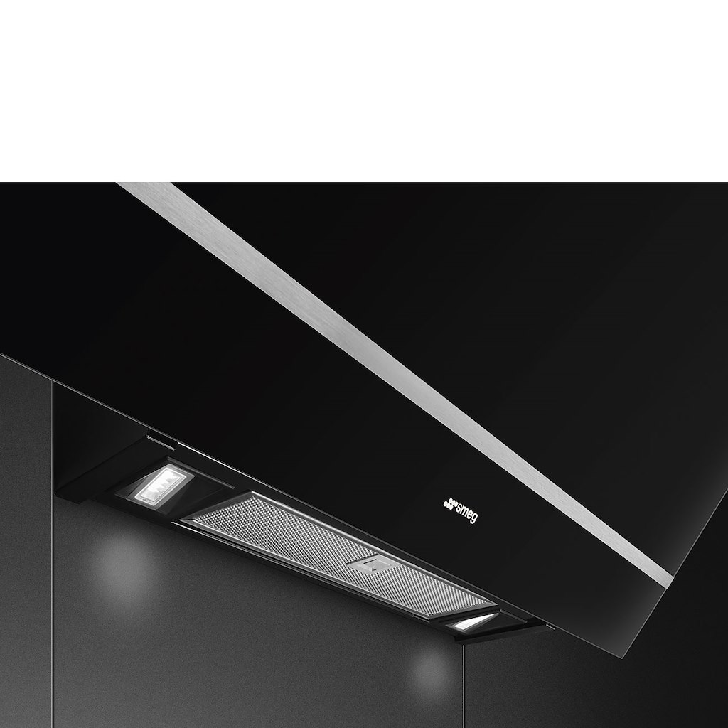 Smeg KV28N 80cm Angled Chimney Hood, Black - Image 4
