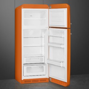 Smeg FAB30ROR5 60cm 50s Style Right Hand Hinge Freezer over Fridge, Orange - Image 2