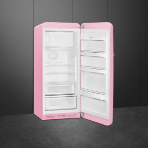 Smeg FAB28RPK5UK Retro Tall Fridge with Ice Box - Pink - Image 9