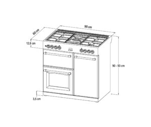 Stoves ST RICH DX S900G CB Tbl 90cm Gas Range Cooker - Image 3