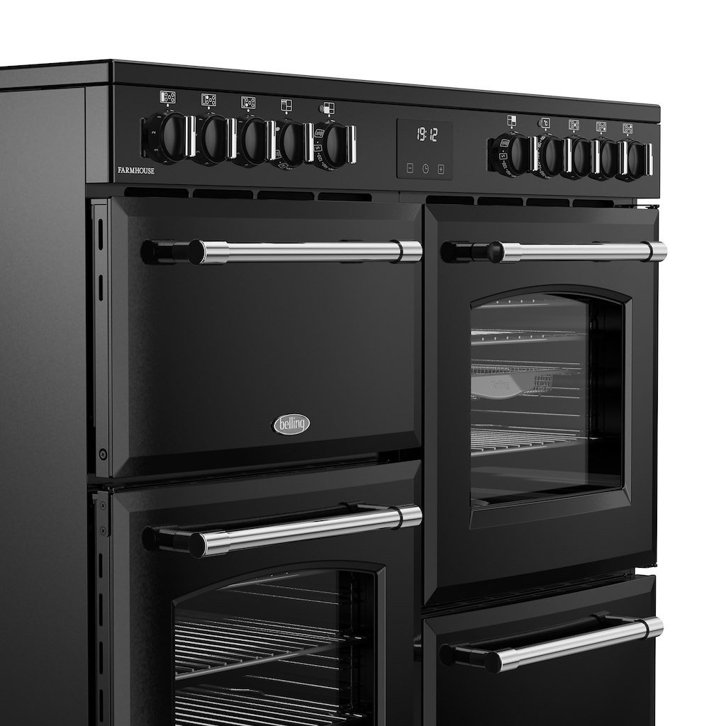 Belling RCA FARMHOUSE 100E 100cm Electric Ceramic Range Cooker - Black - Image 7