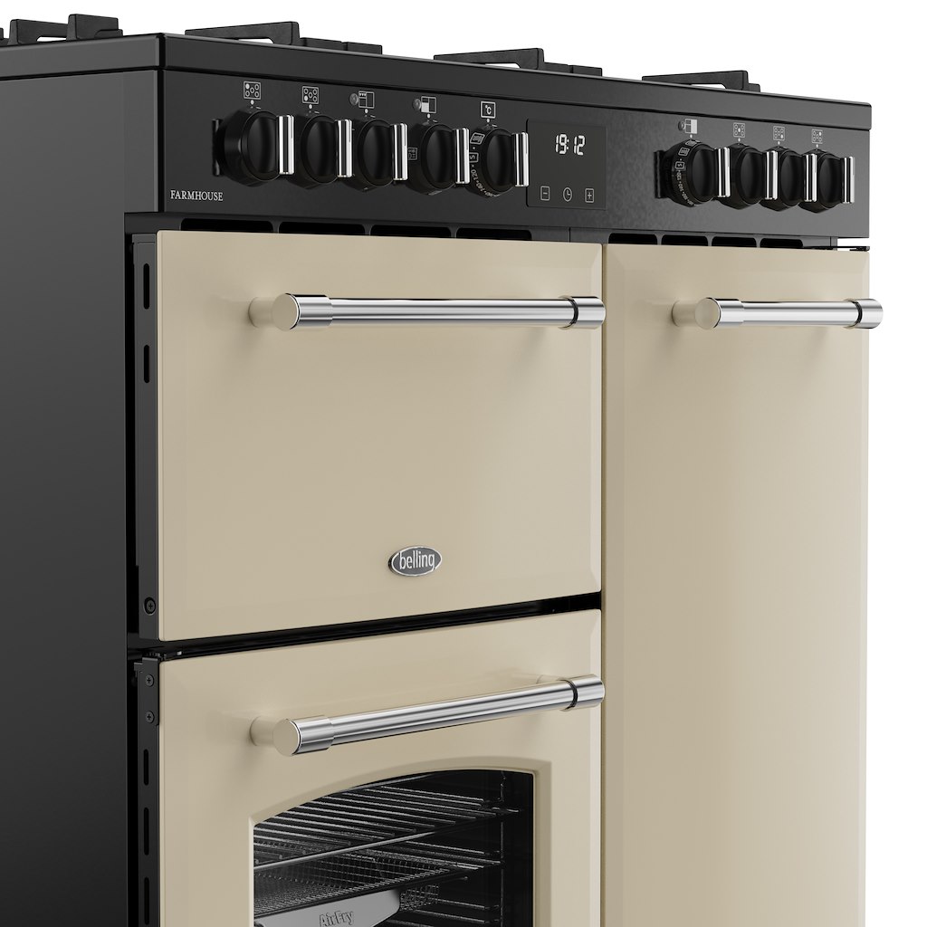 Belling RCA FARMHOUSE 90DF 90cm Dual Fuel Range Cooker - Cream - Image 7
