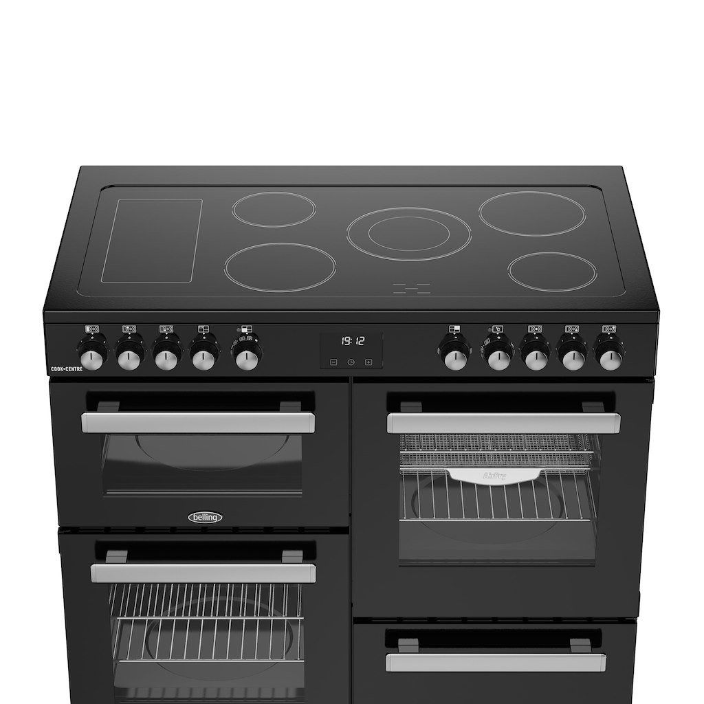 Belling RCA COOKCENTRE 100E 100cm Electric Ceramic Range Cooker - Black - Image 4