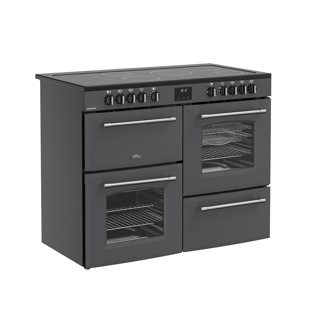 Belling RCA FARMHOUSE 110E 110cm Electric Ceramic Range Cooker - Anthracite - Image 3