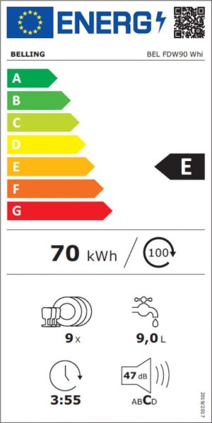 Belling  FDW90 w 45cm 9 Place Setting Dishwasher - Image 10